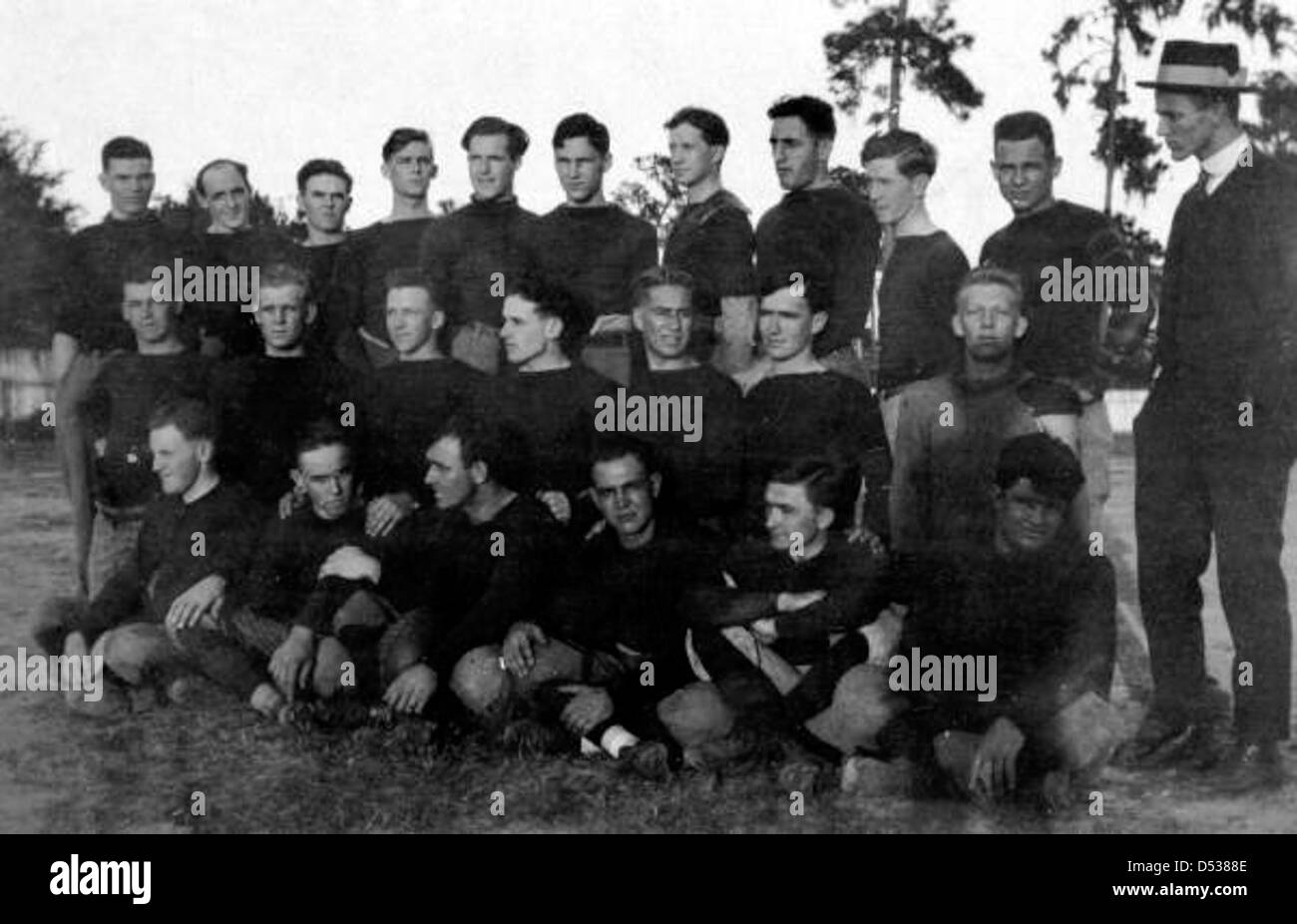 Group portrait of the University of Florida football team: Gainesville, Florida Stock Photo