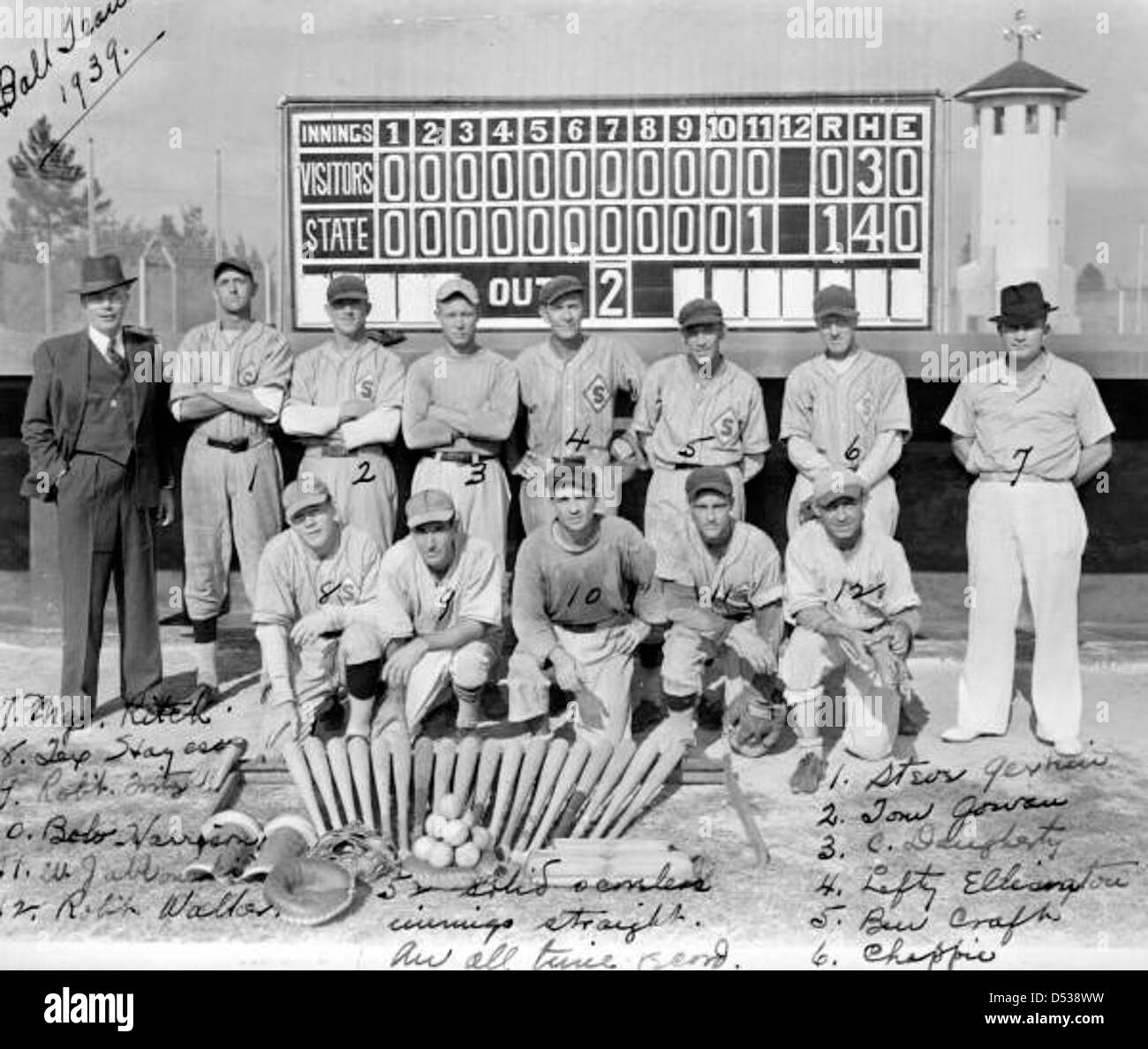 Raiford State Prison baseball team Stock Photo