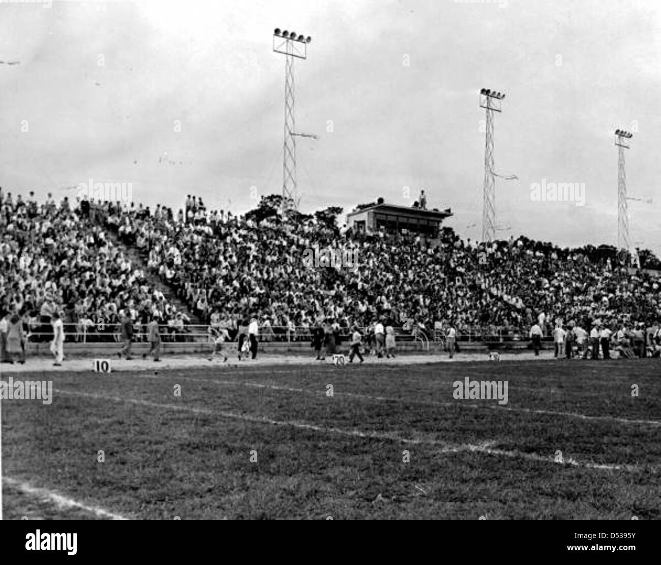 Municipal stadium filled for Stetson University's homecoming game: DeLand, Florida Stock Photo