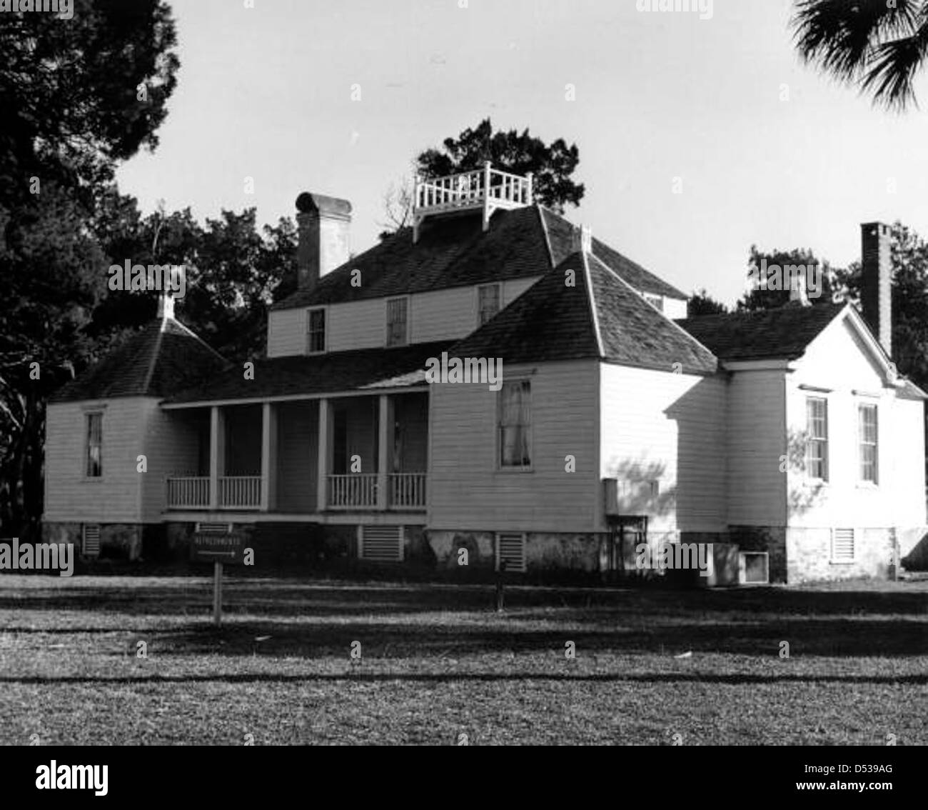 Main House at the Kingsley Plantation: Fort George Island, Florida Stock Photo