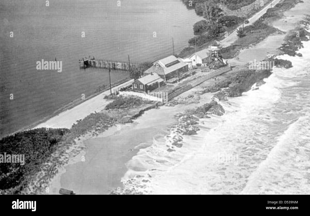 Aerial view of Gilbert's Bar House of Refuge Stuart, Florida Stock