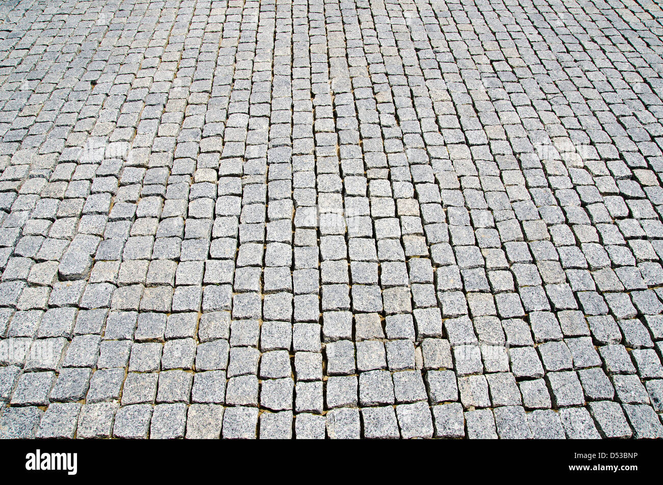 cobbled road as background Stock Photo