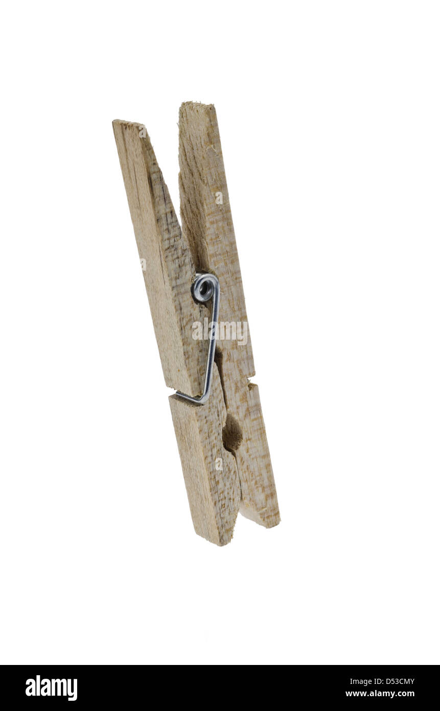 Wooden Clothes Peg Stock Photo Alamy