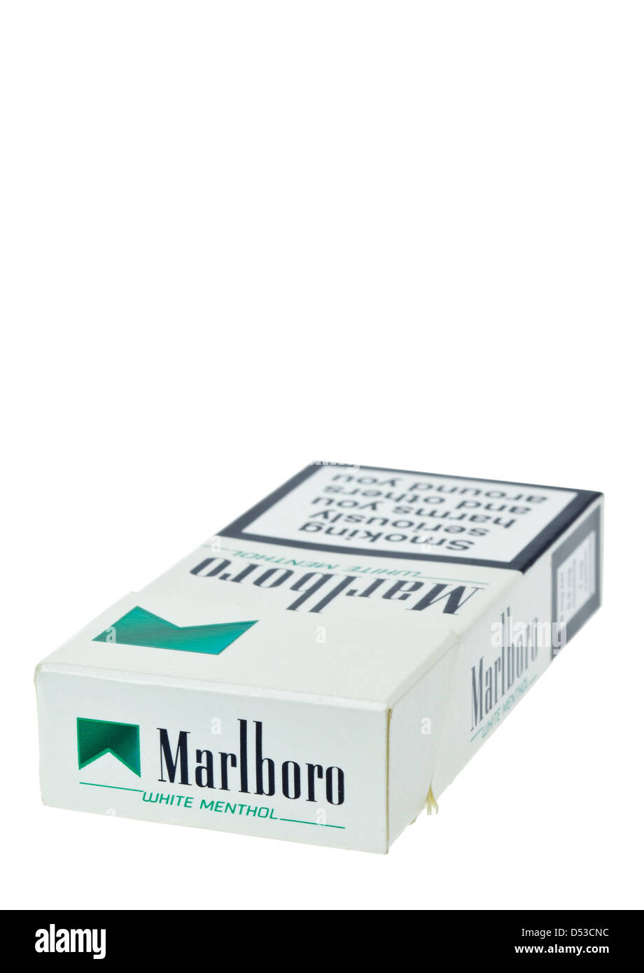 Packet of Ten Marlboro Menthol Cigarettes. Stock Photo