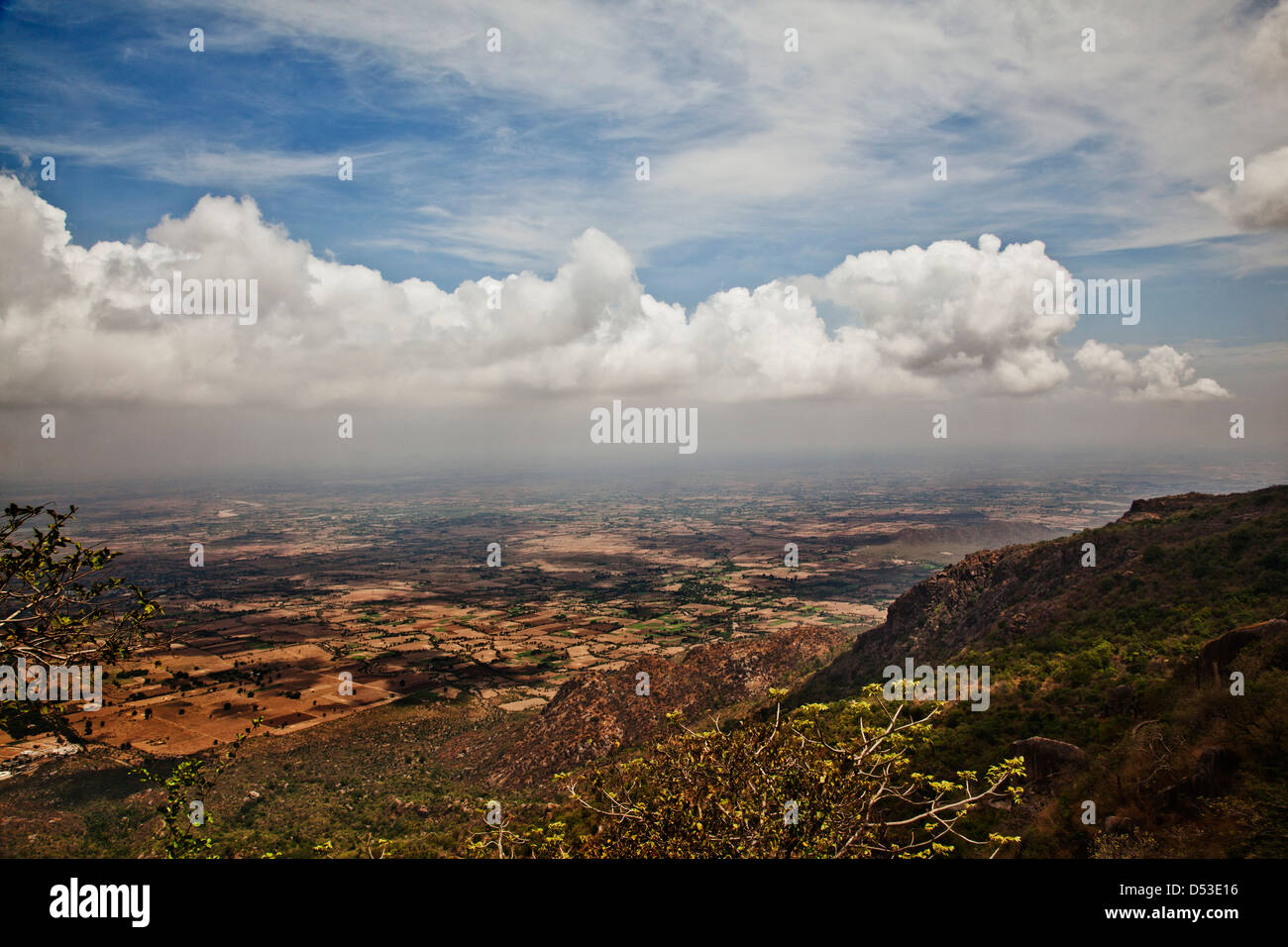 Clouds over a landscape, Honeymoon Point, Mount Abu, Sirohi District