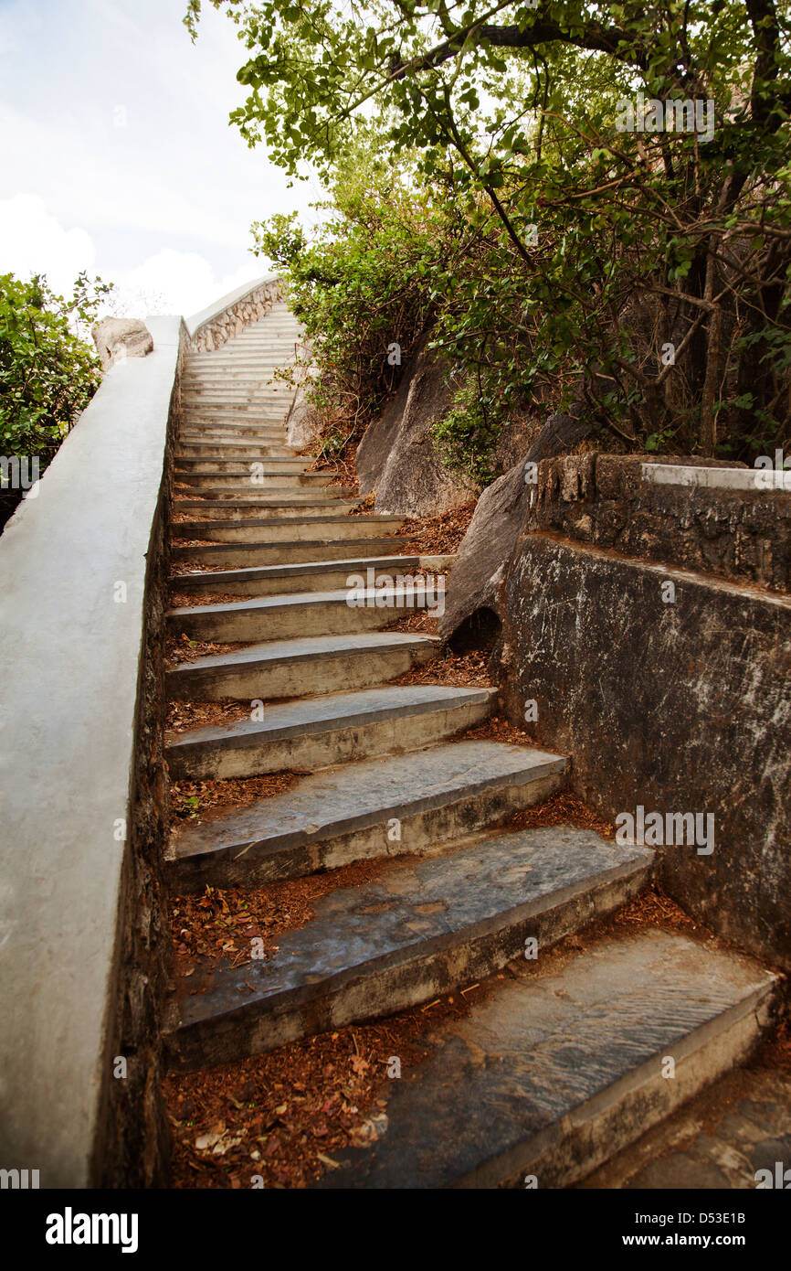 Steps leading to the Honeymoon Point, Mount Abu, Sirohi District