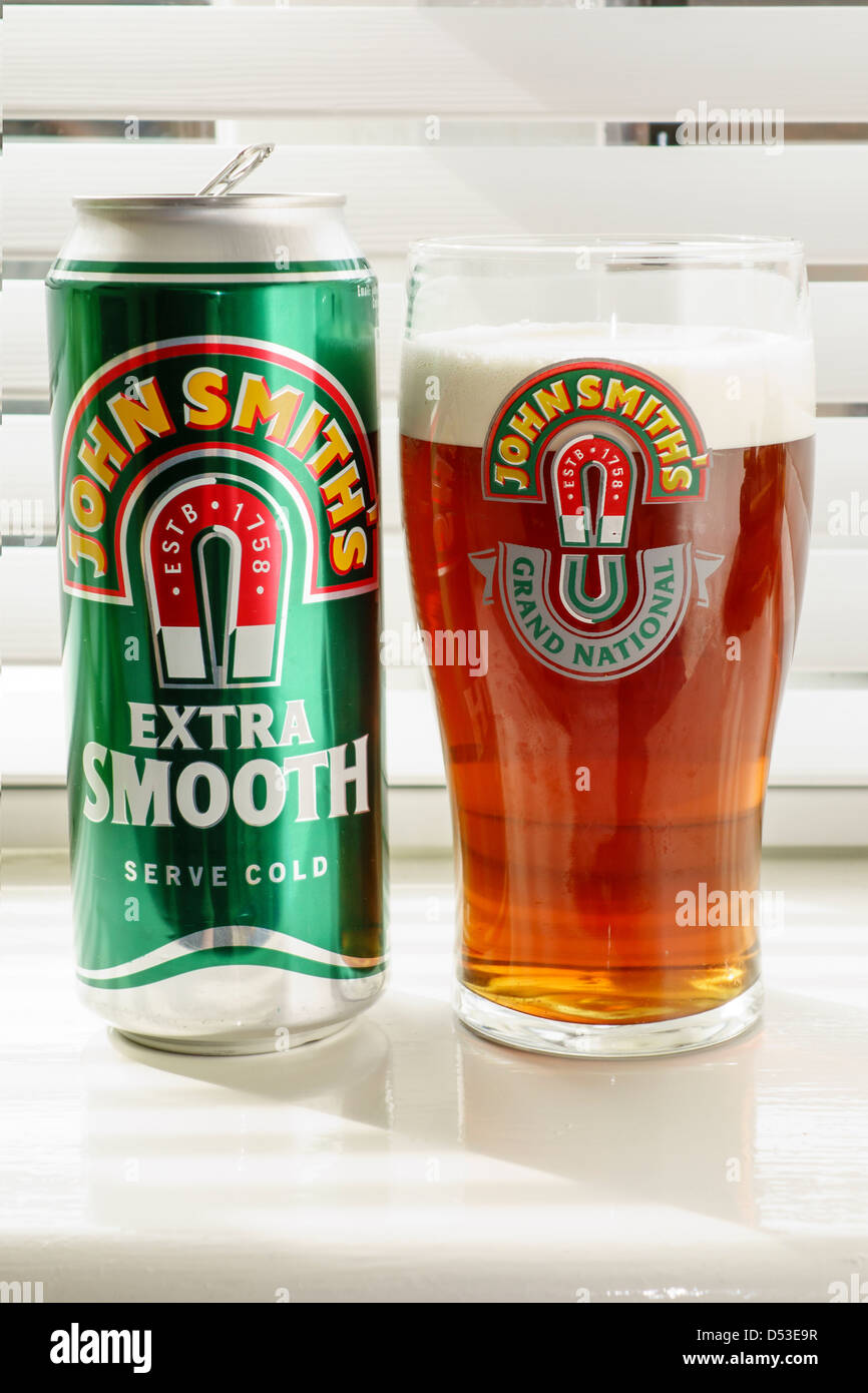 John Smiths Extra Smooth Pint of Beer Ale Stock Photo