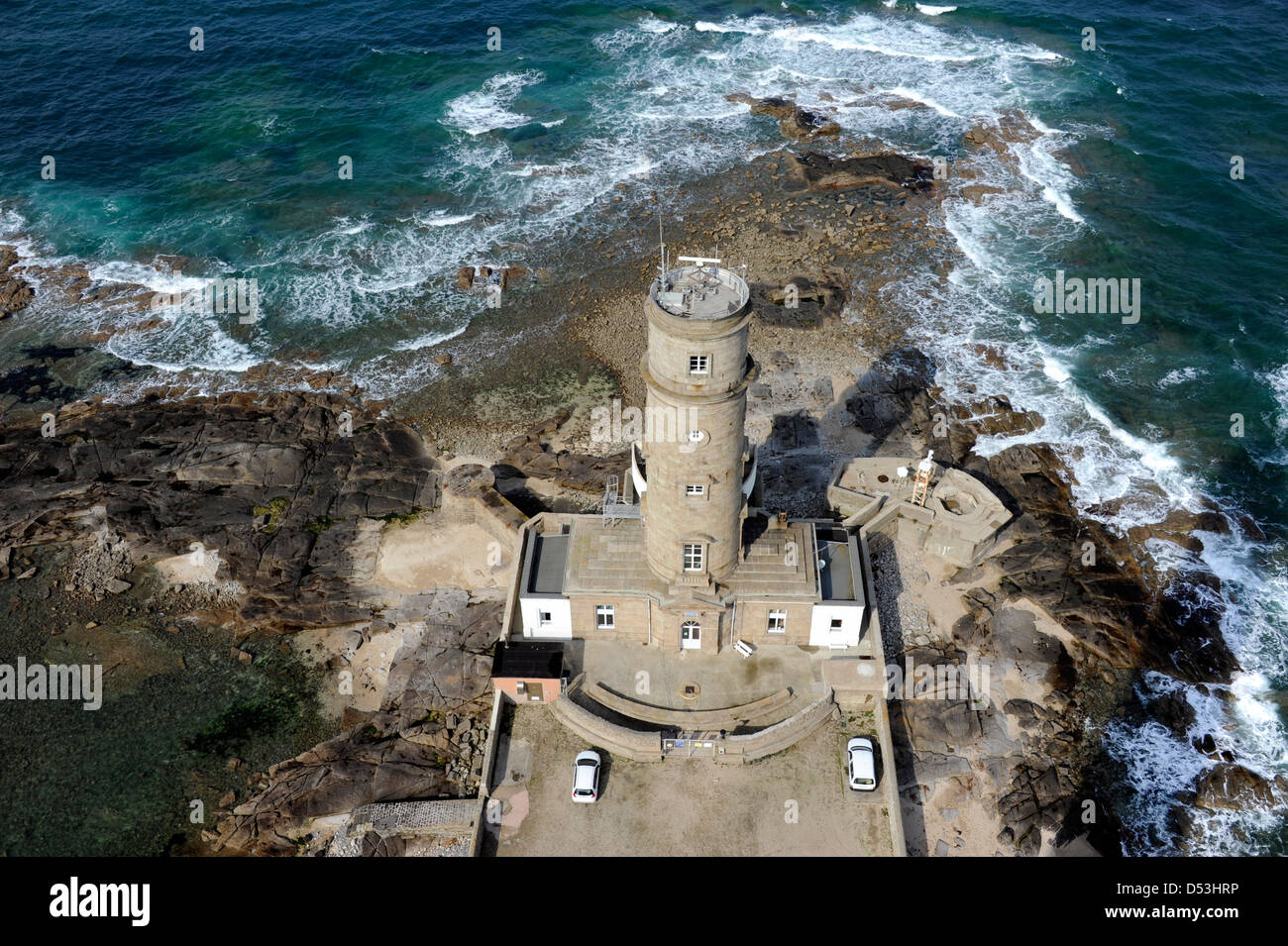 Pointe de Barfleur,Semaphore of Gatteville Lighthouse,Manche,Basse-Normandie,Cotentin,France Stock Photo