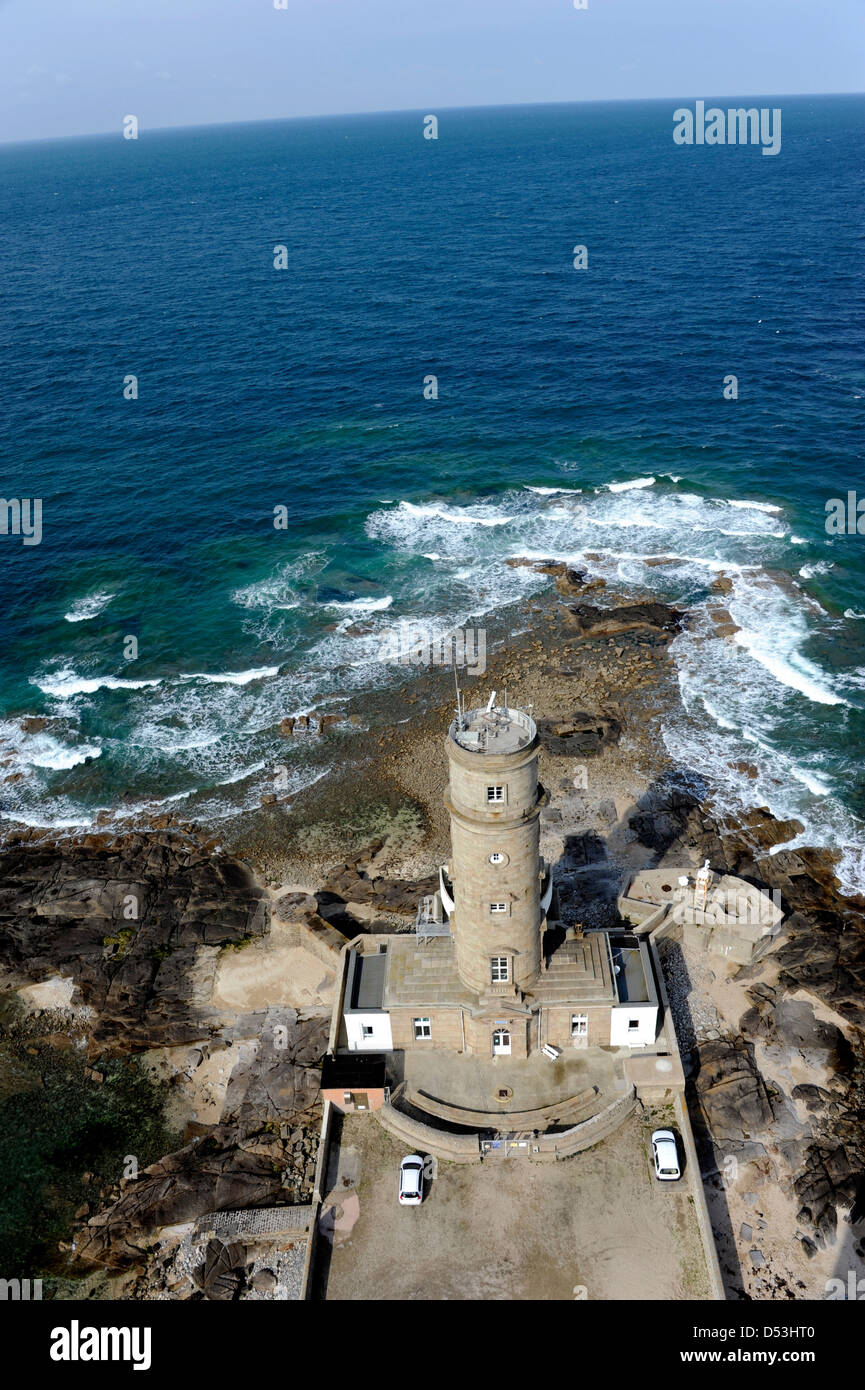 Pointe de Barfleur,Semaphore of Gatteville Lighthouse,Manche,Basse-Normandie,Cotentin,France Stock Photo