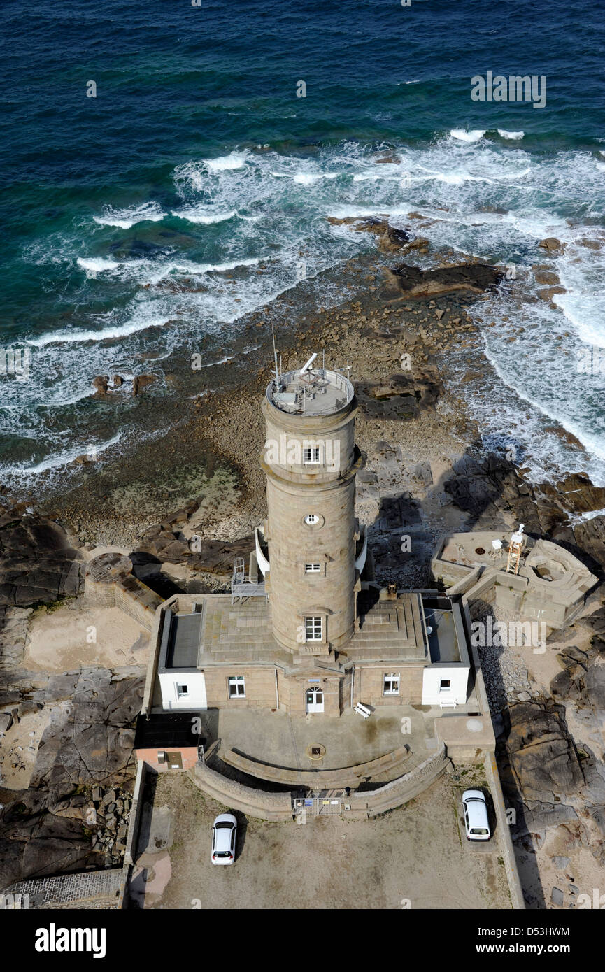 Pointe de Barfleur,Semaphore of Gatteville Lighthouse,Manche,Basse-Normandie,Cotentin,France Stock Photo