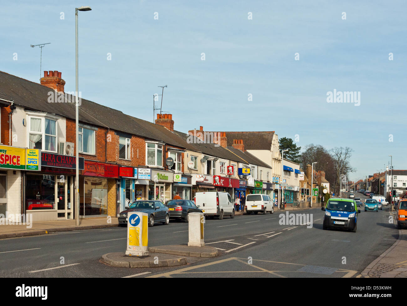 Alexandra Terrace, the main shopping area in the village of Kingsthorpe