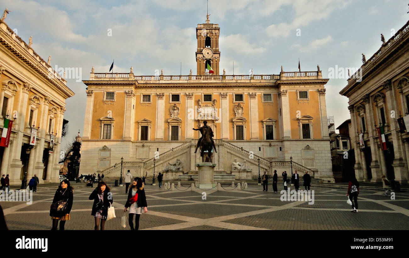Piazza del Campidoglio, Rome, Italy Stock Photo