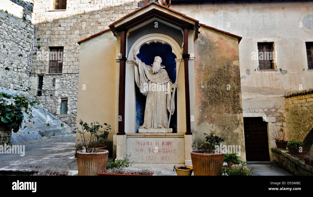 Saint Benedict Abbey, Subiaco, Italy Stock Photo
