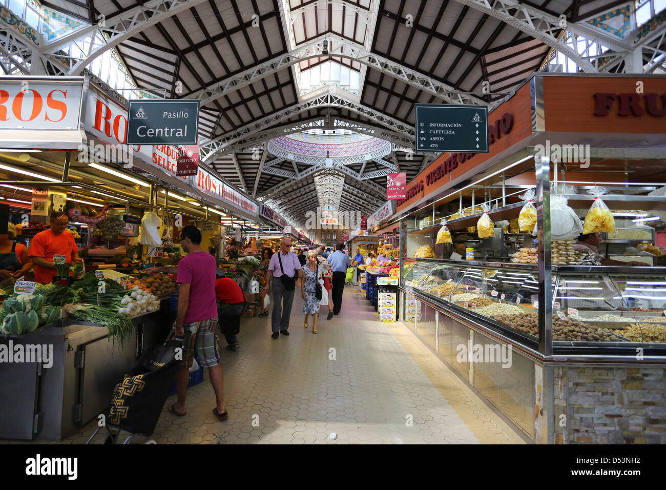 Valencia Central Market, Spain Stock Photo
