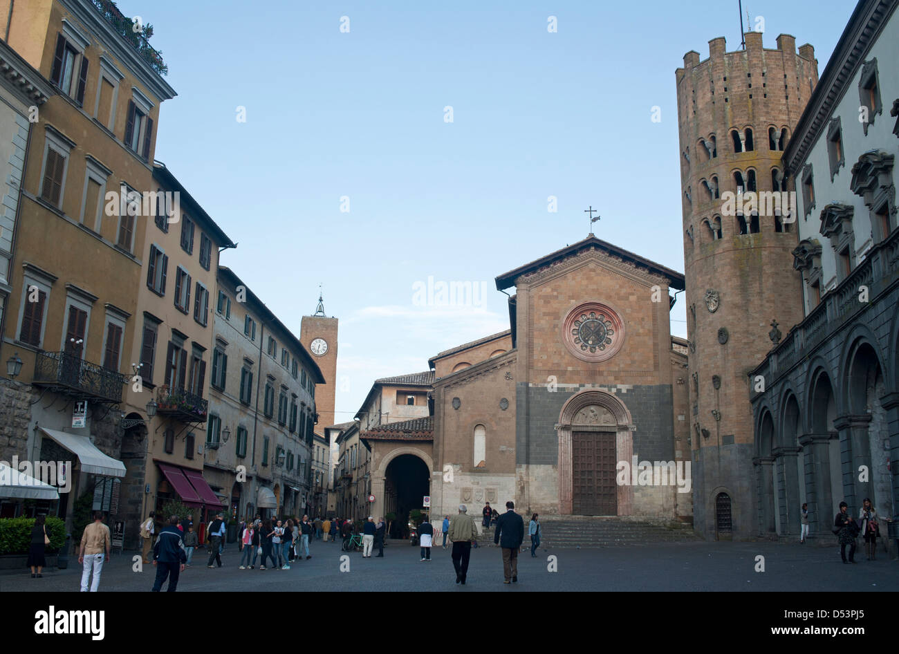 Piazza della Repubblica. Orvieto, Terni Province, Umbria, Italy Stock