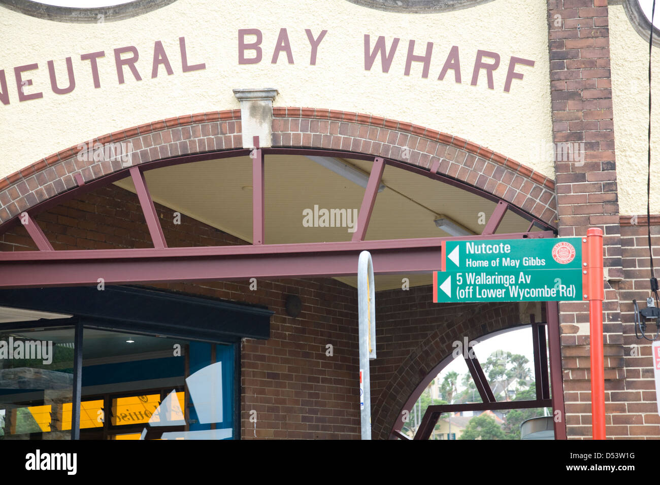 entrance to neutral bay wharf sydney Stock Photo