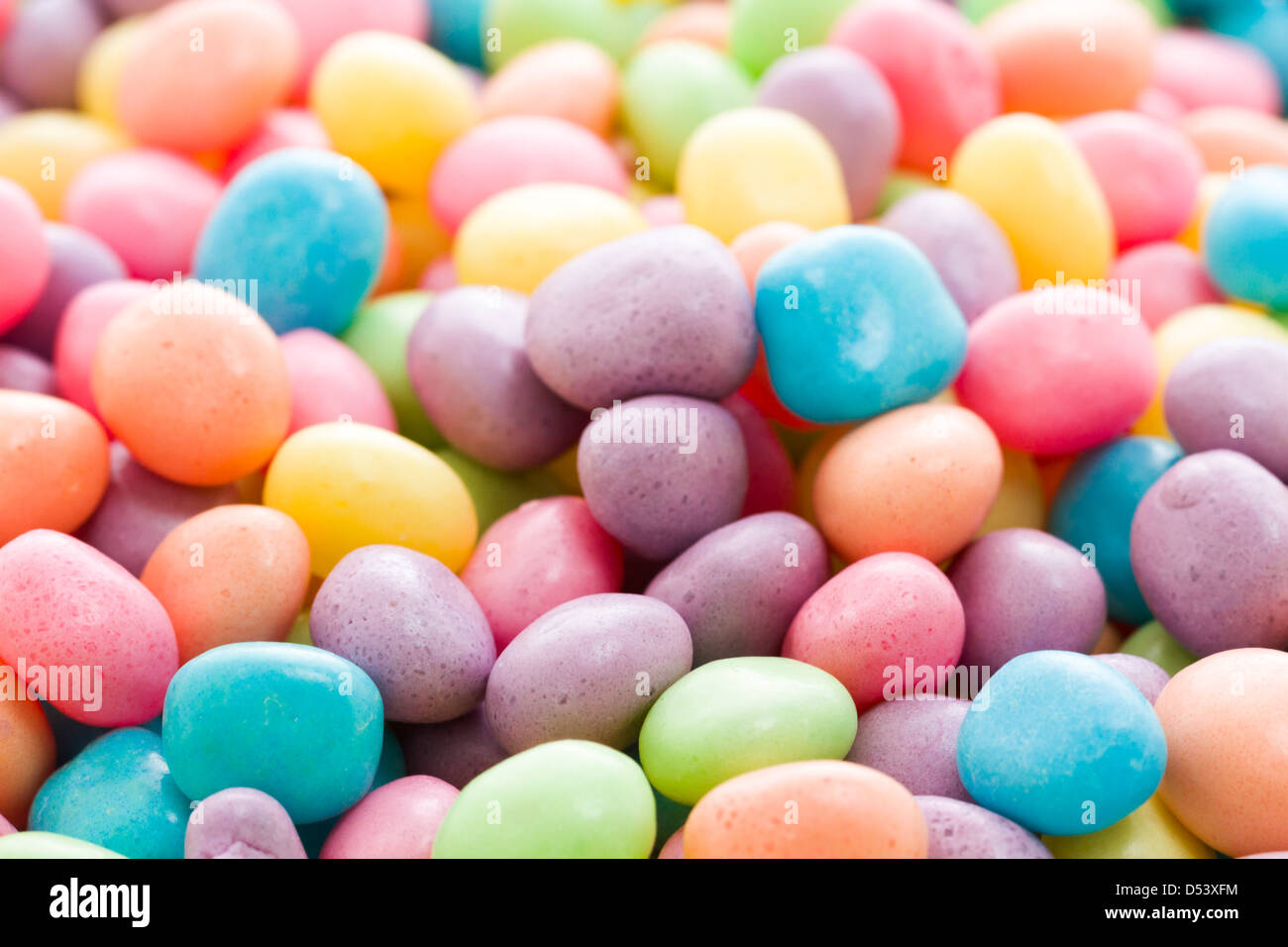 pastel color jelly beans for Easter Stock Photo Alamy