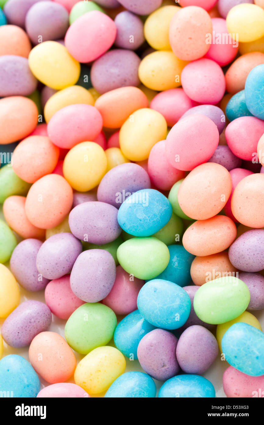 pastel color jelly beans for Easter Stock Photo Alamy