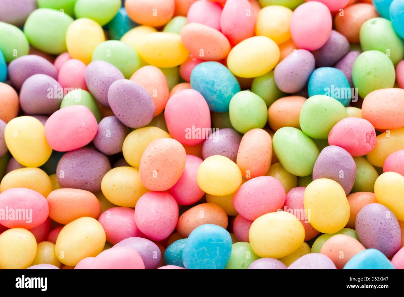 pastel color jelly beans for Easter Stock Photo Alamy
