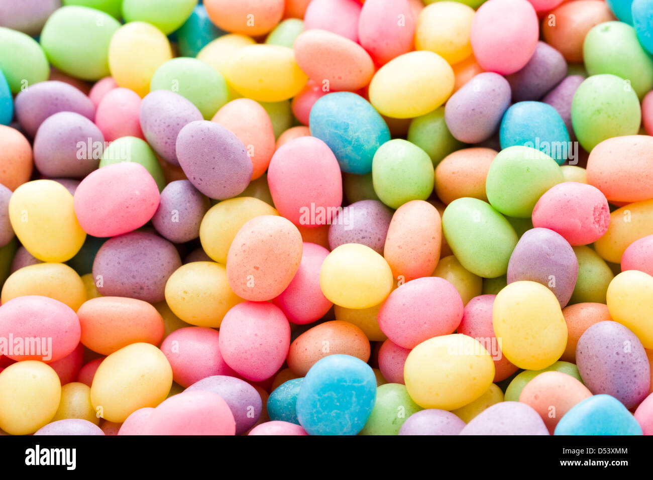 pastel color jelly beans for Easter Stock Photo Alamy