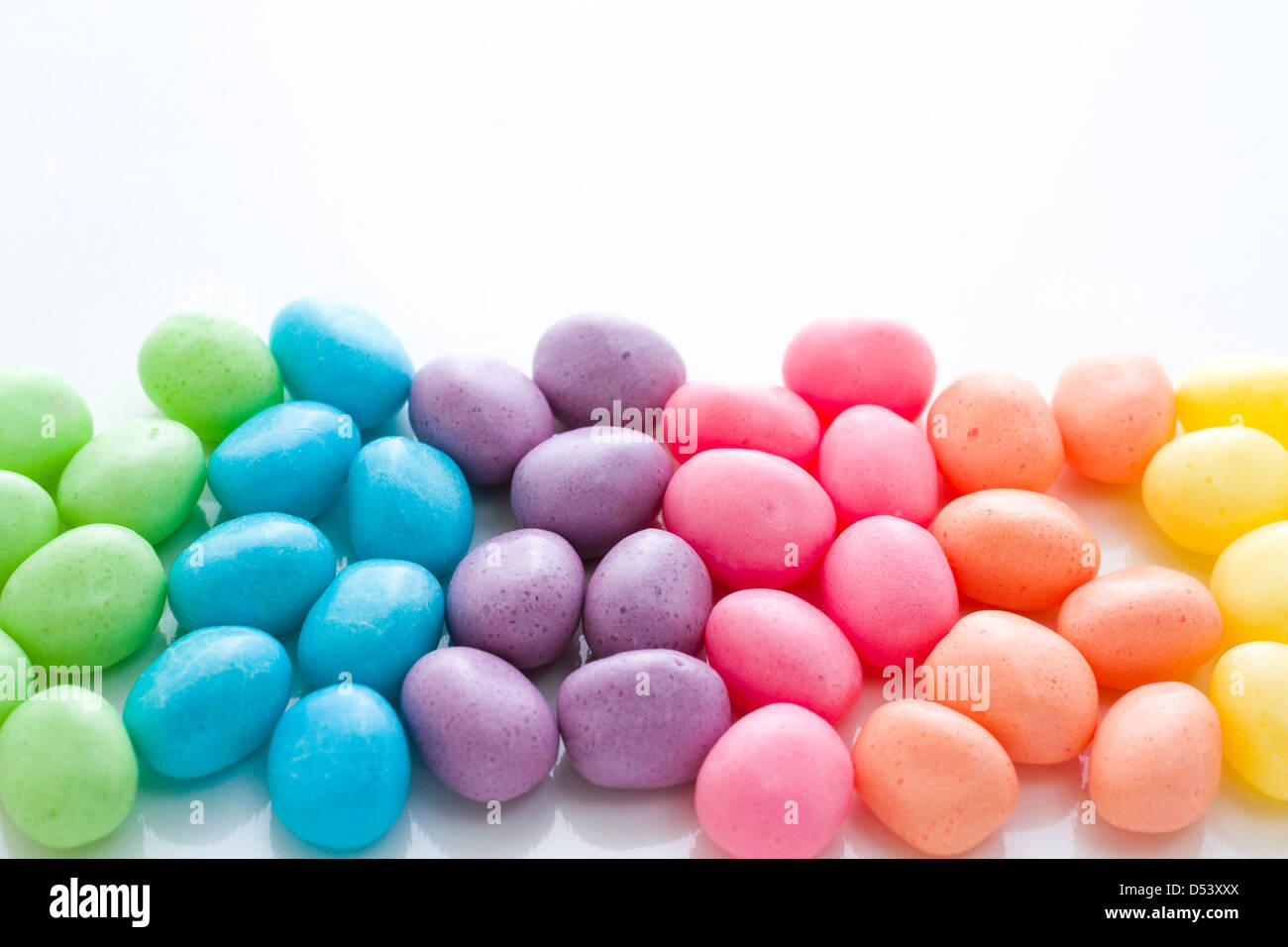 pastel color jelly beans for Easter Stock Photo Alamy