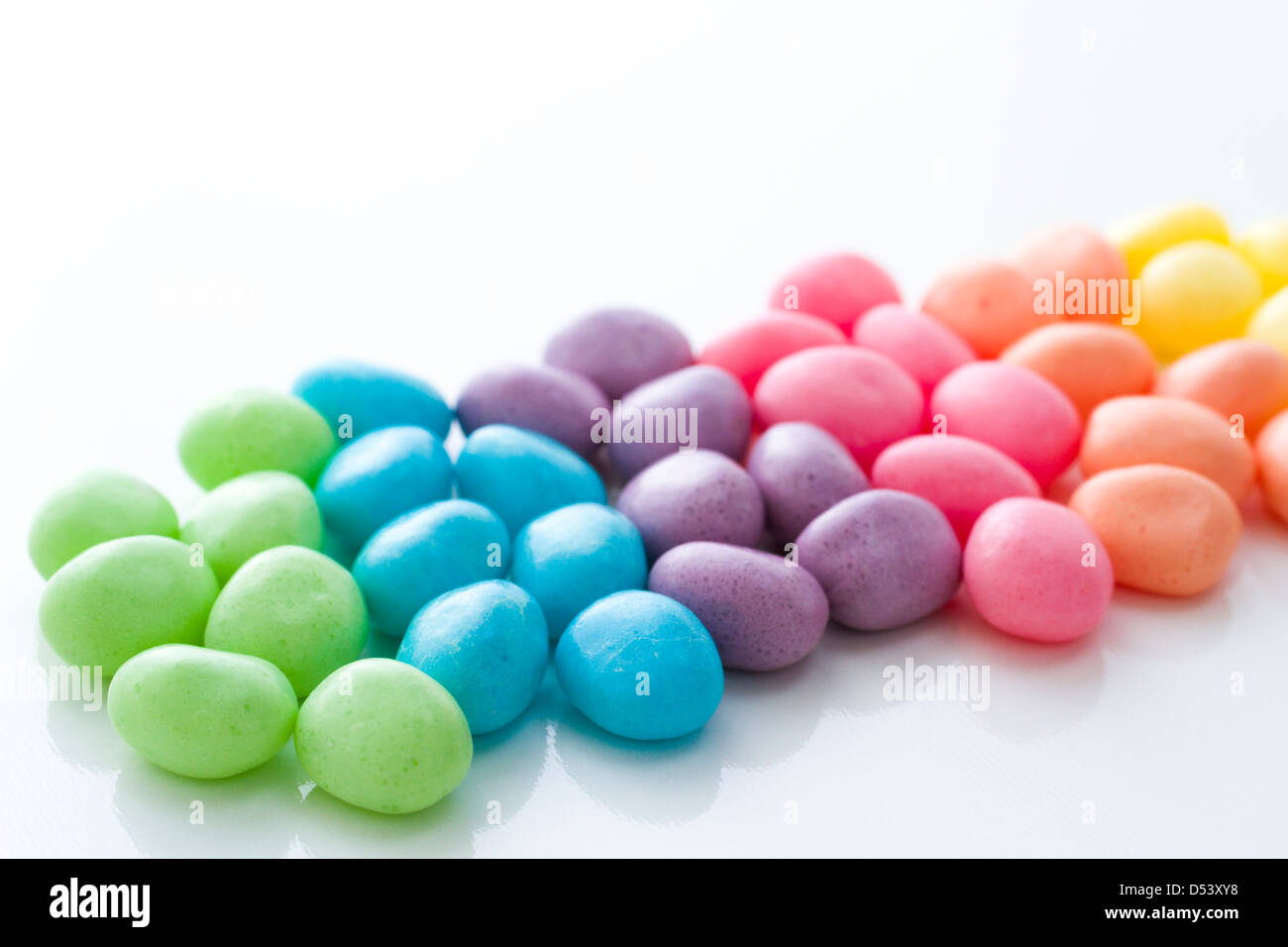 pastel color jelly beans for Easter Stock Photo Alamy