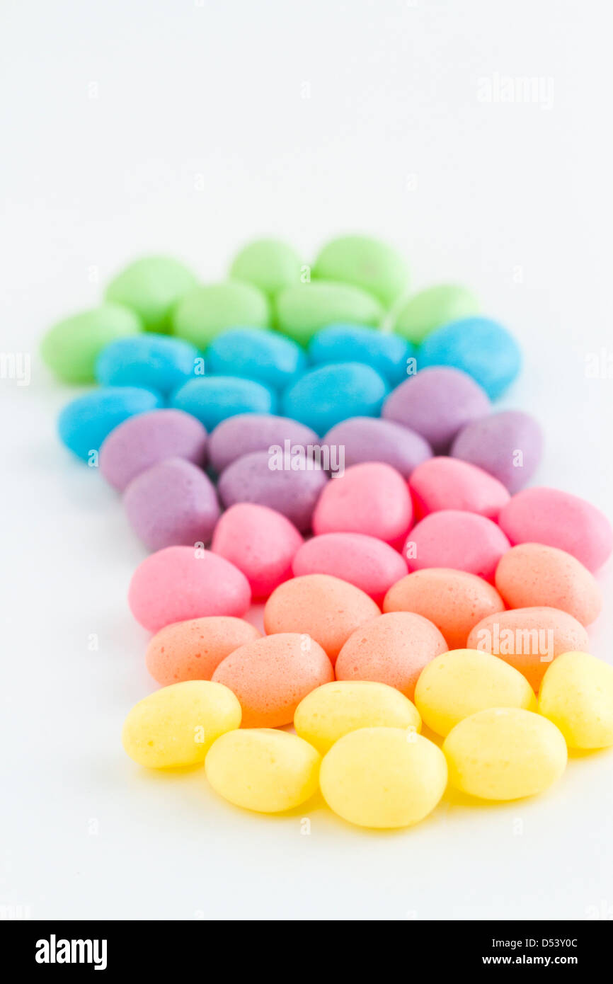 pastel color jelly beans for Easter Stock Photo Alamy