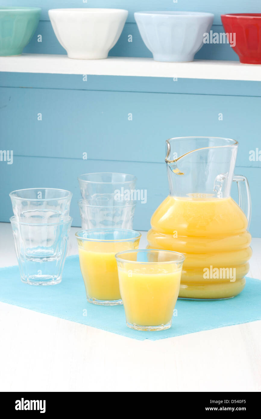 Fresh squeezed orange juice made by extraction from the most sweet and