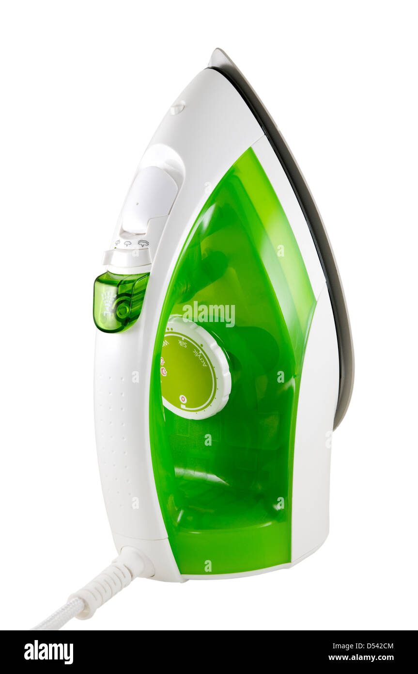 The electric iron is photographed on a white background Stock Photo Alamy