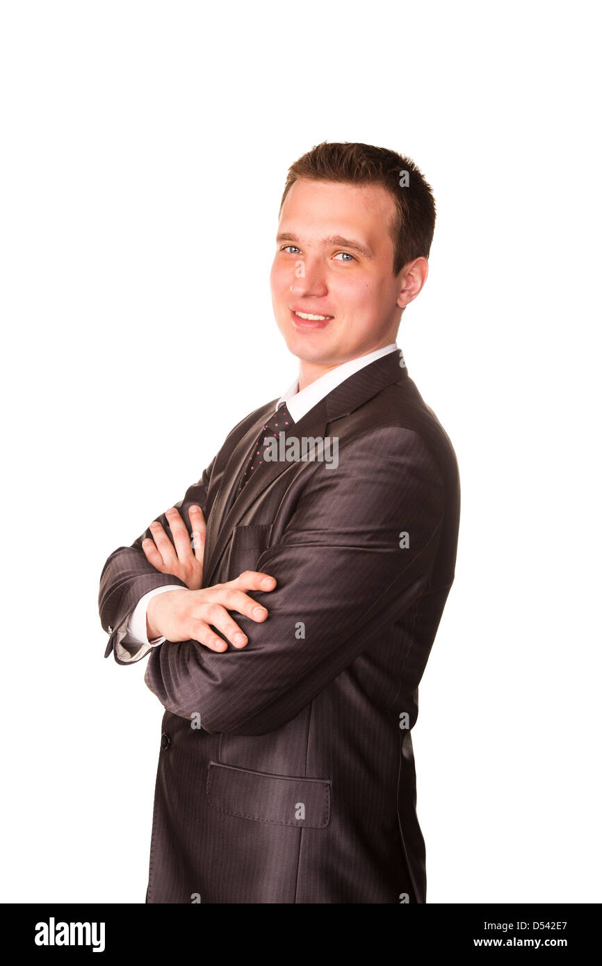 Portrait of a happy young smiling businessman Stock Photo - Alamy