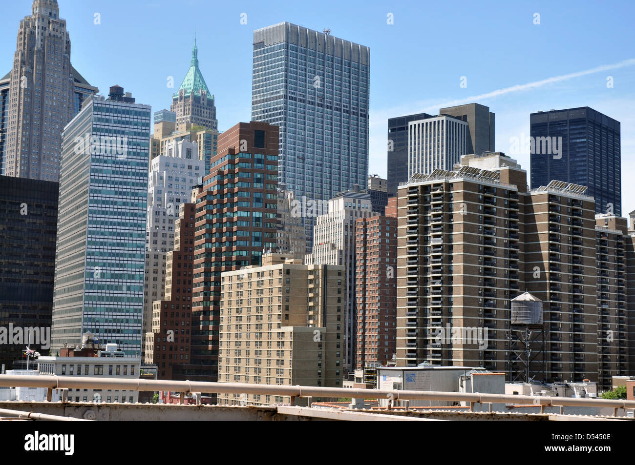 New York City skyline as seen from the Brooklyn Bridge Stock Photo - Alamy