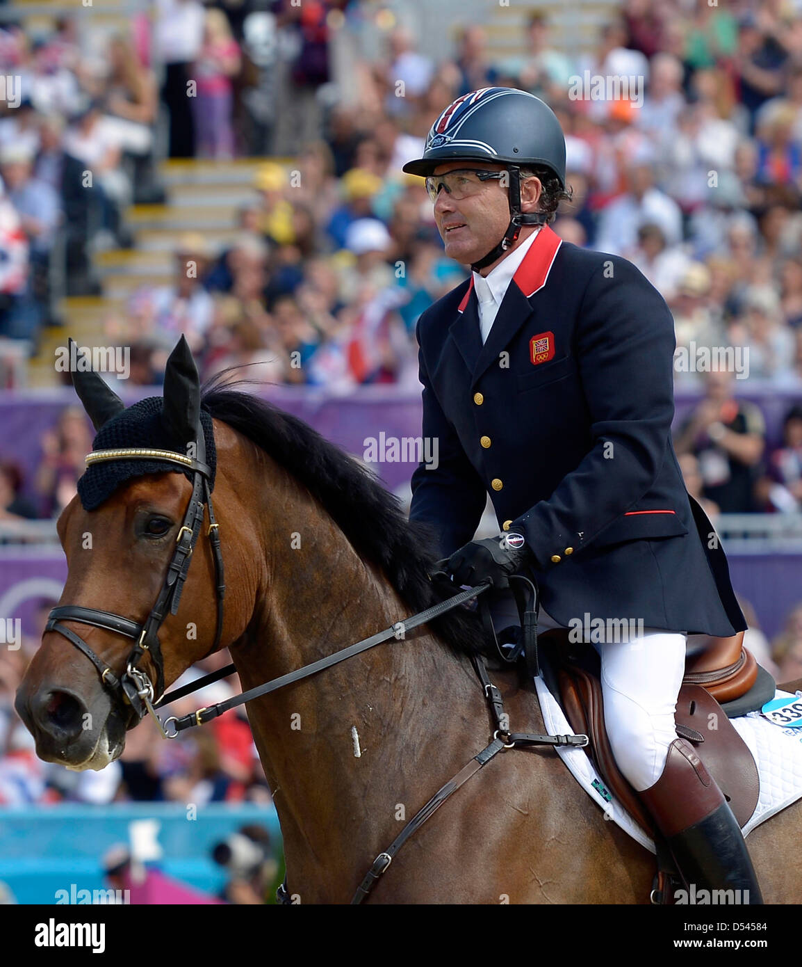 Peter Ridings Peter Charles riding Vindicat (GBR, Great Britain). Team Showjumping ...