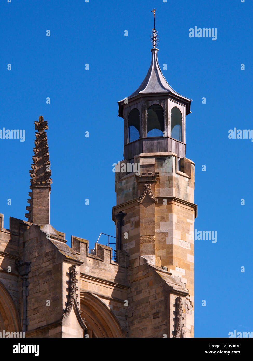 Tower and spire of Eton college chapel Royal Berkshire Stock Photo