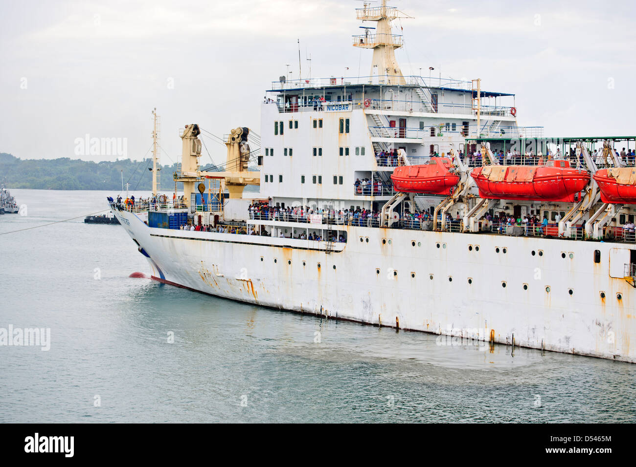 Tug Assisting the Nicobar Ferry From Mumbai,India calling at Port Blair