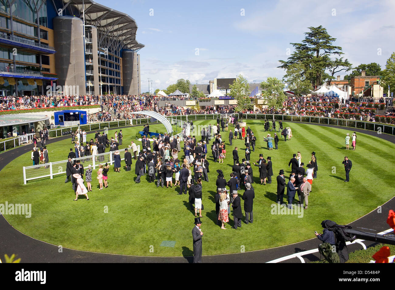 The winners enclosure at Royal Ascot racecourse. Stock Photo