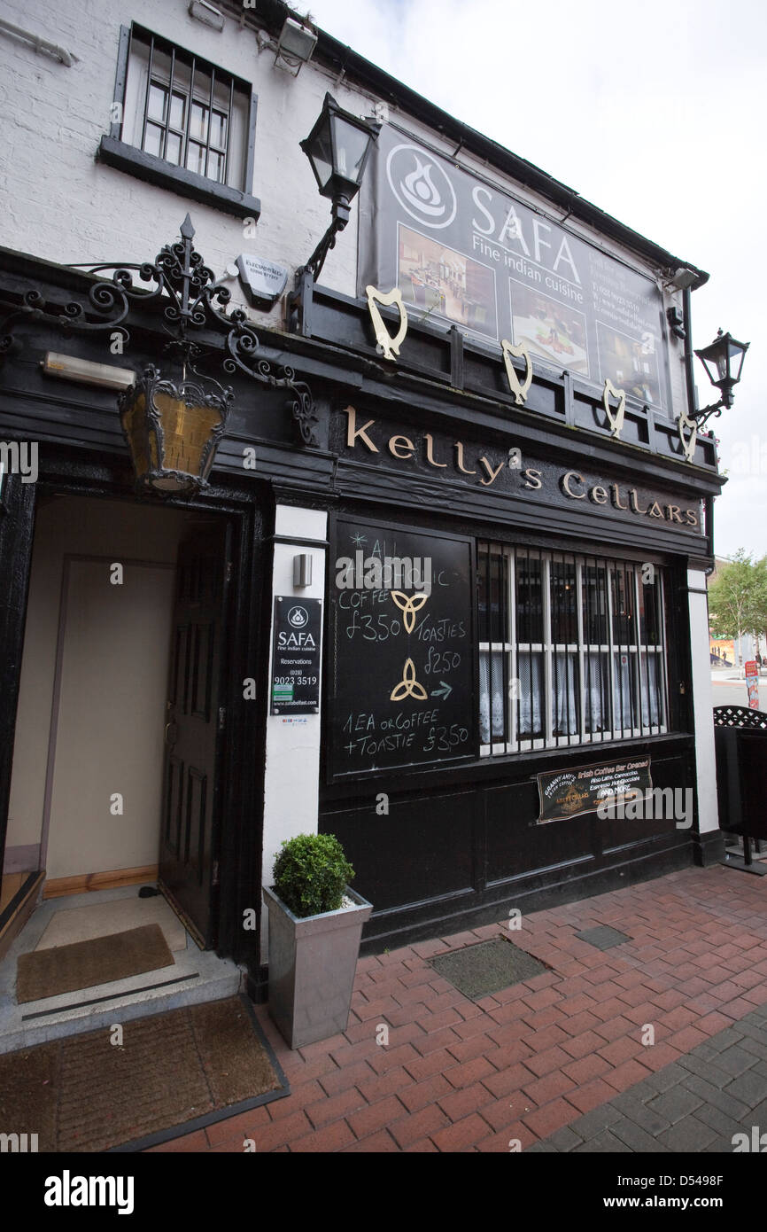 Belfast Northern Ireland Kelly's Cellars Travel Tourism Bar Entertainment Restaurant Night Life Stock Photo
