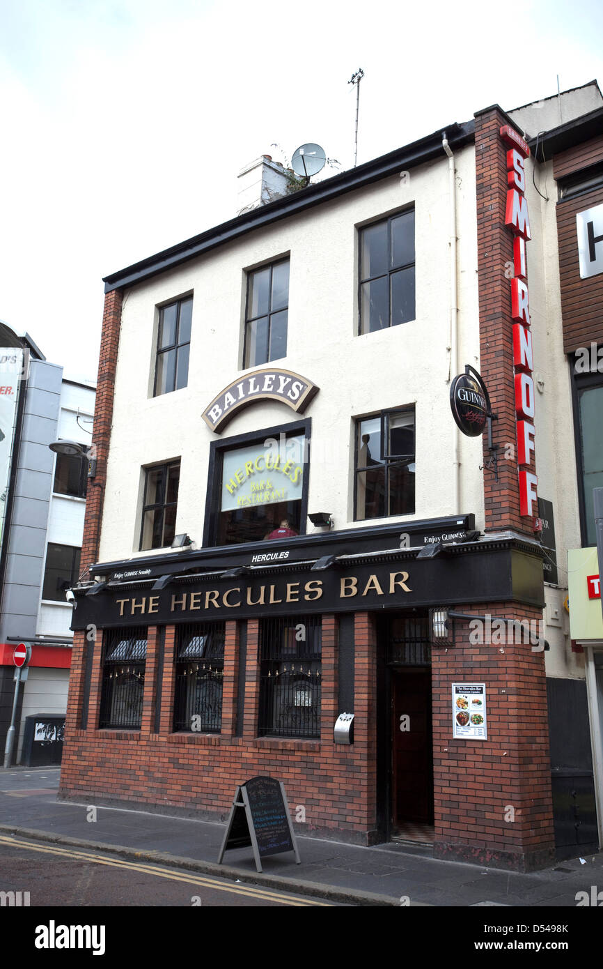 Belfast Northern Ireland The Hercules Bar Travel Tourism Bar Entertainment Night Life Stock Photo