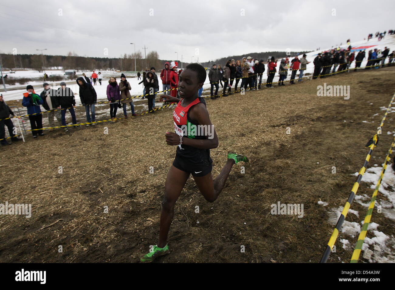 Bydgoszcz, Poland 24th, March 2013 IAAF World Cross Country Chamiponships. Junior Race Woman. Pictured: Caroline Kipkirui Stock Photo