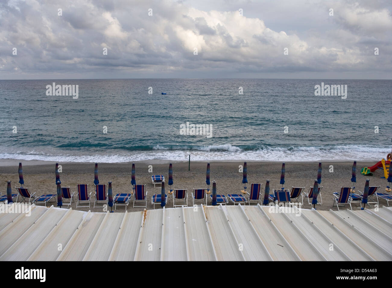 beach, Spotorno, Liguria, Italy Stock Photo