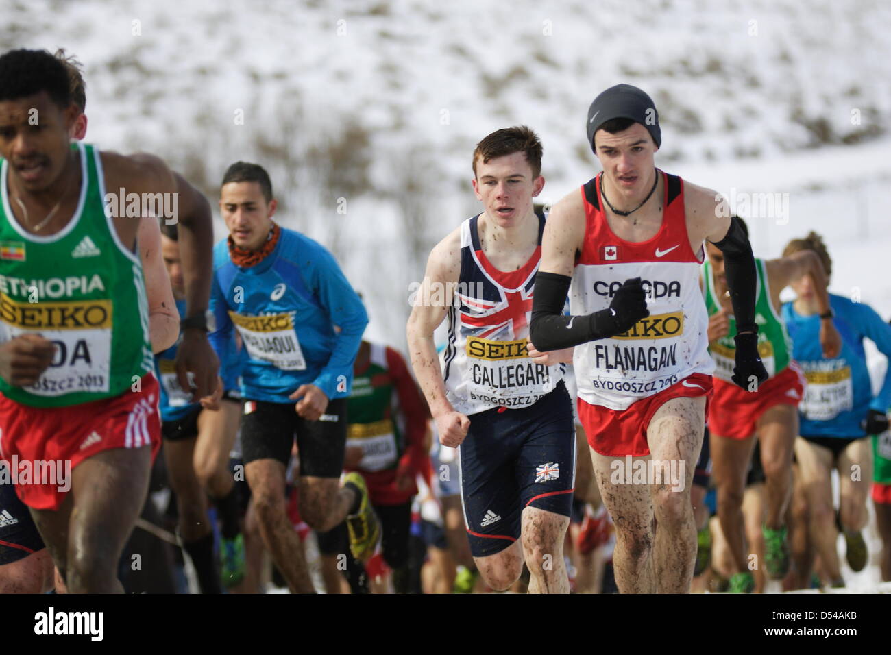 Bydgoszcz, Poland 24th, March 2013 IAAF World Cross Country Chamiponships. Junior Race Man.   Pictured: Michael Callegari. Credit: Michal Fludra/Alamy Live News Stock Photo