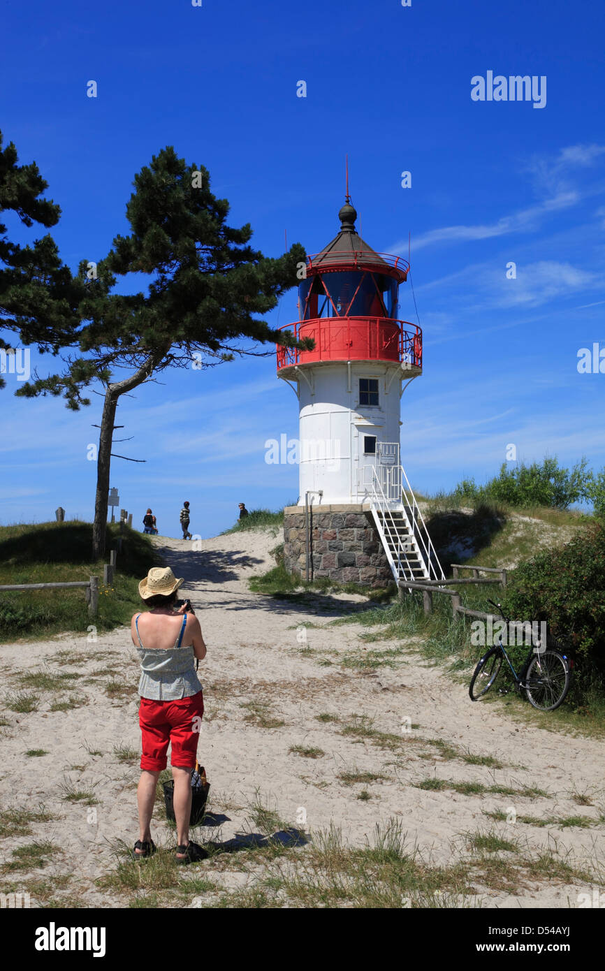 Hiddensee Island, lighthouse at Gellen,  Mecklenburg Western Pomerania, Germany Stock Photo
