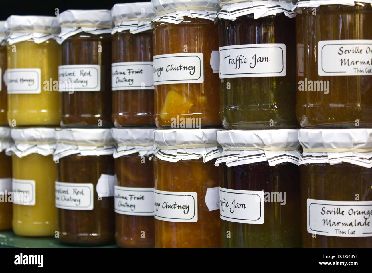 Scottish jams/souvenirs, Edinburgh, Scotland, United Kingdom Stock