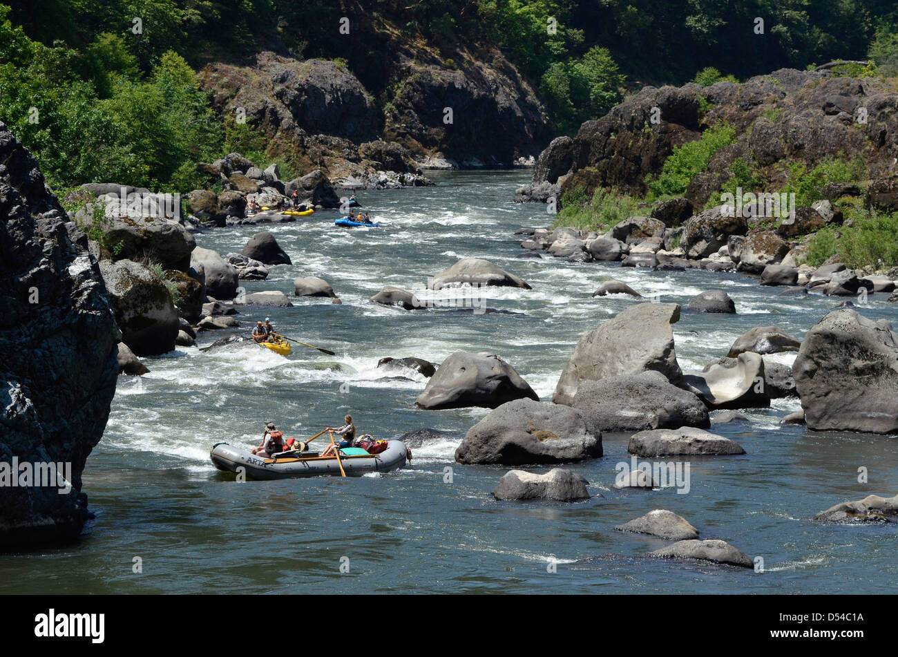 Rafting Blossom Bar Rapid on Oregon's Rogue River Stock Photo Alamy