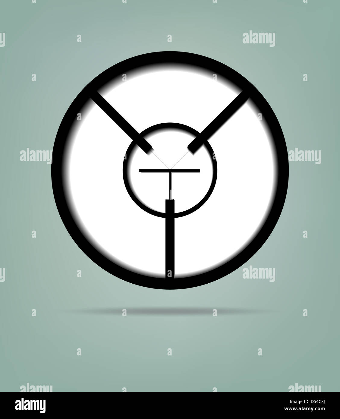 Put your text or picture in the crosshair, reticle used for precise ...