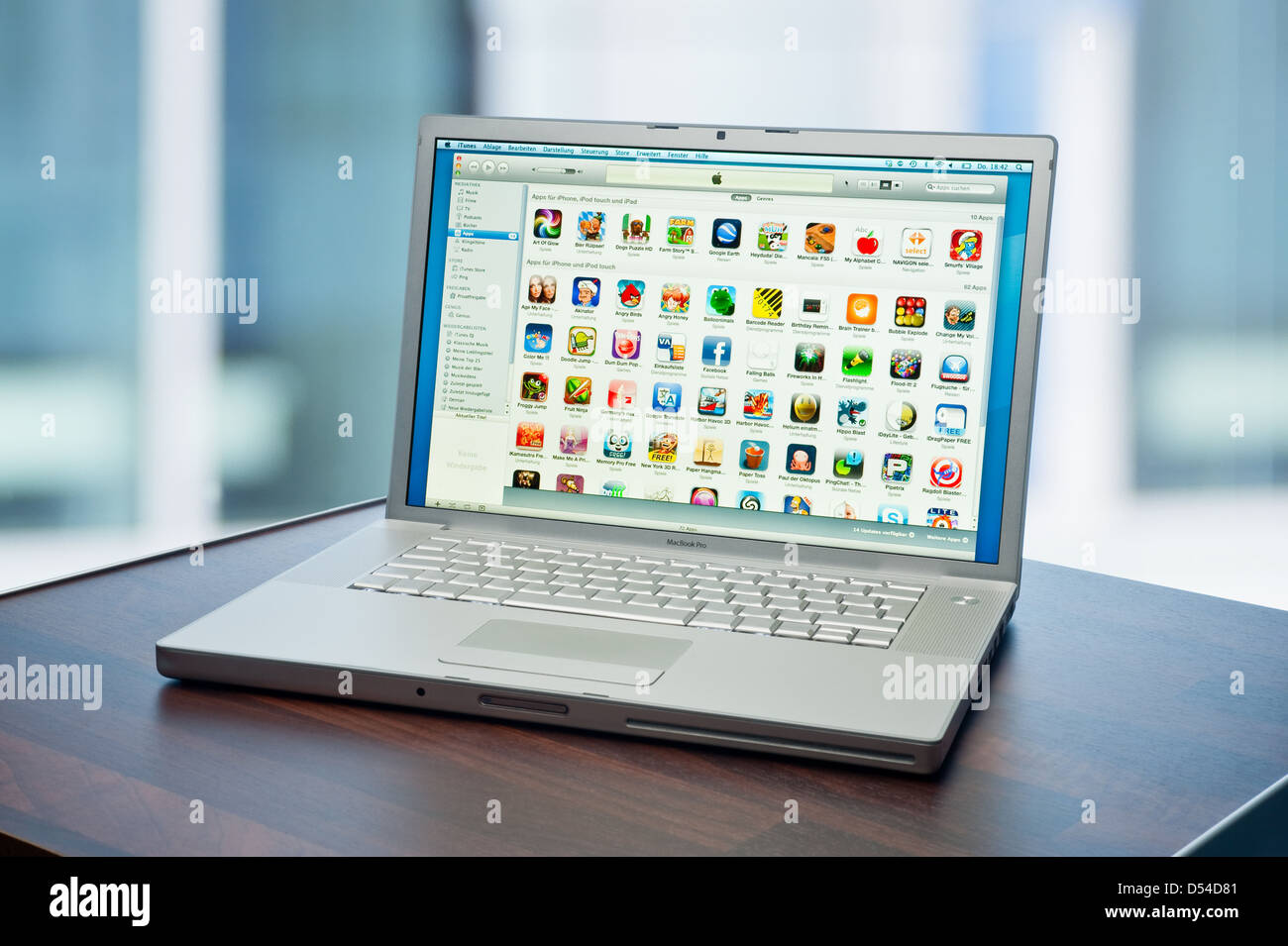 Hamburg, Germany, multimedia management software iTunes with various