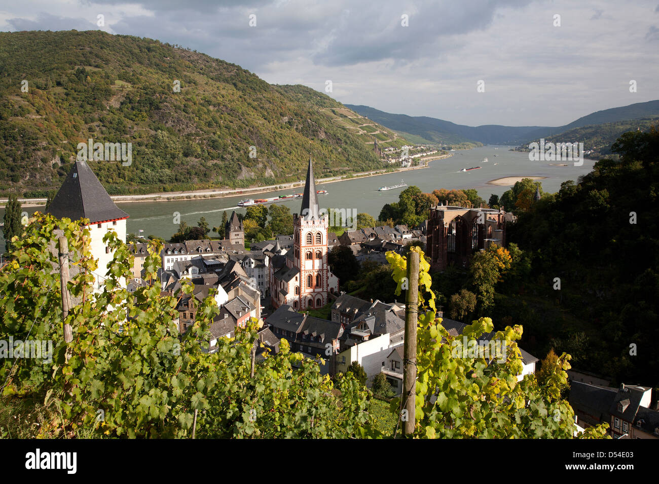 Bacharach, Germany, view over Bacharach Stock Photo