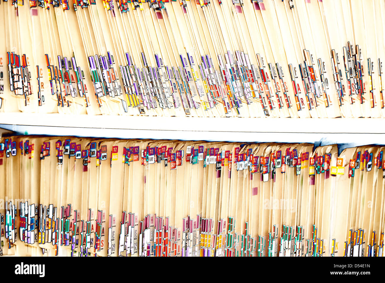 Medical records in a doctor's office Stock Photo Alamy
