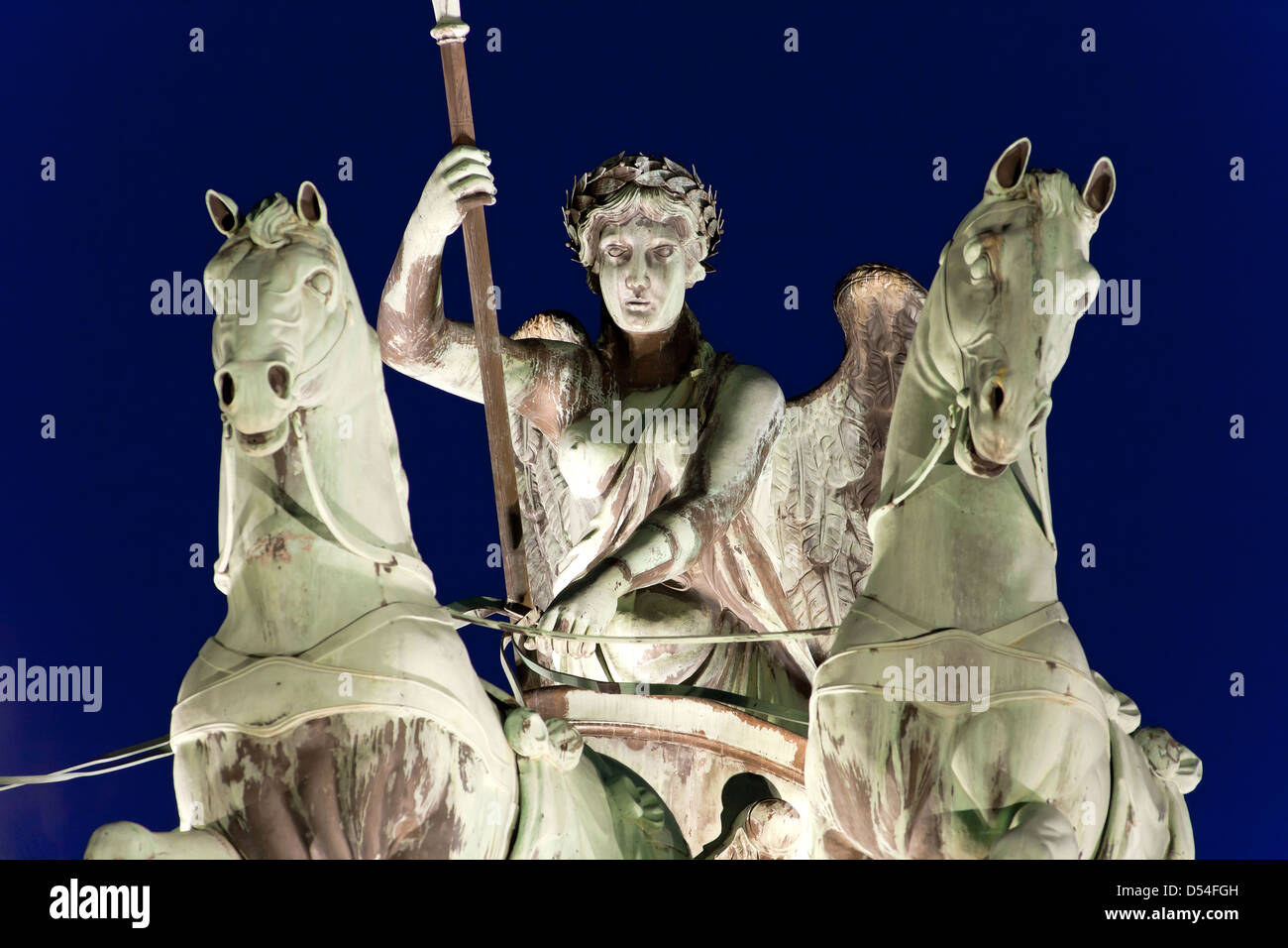 Berlin, Germany, the Quadriga of tape Burger gate Stock Photo