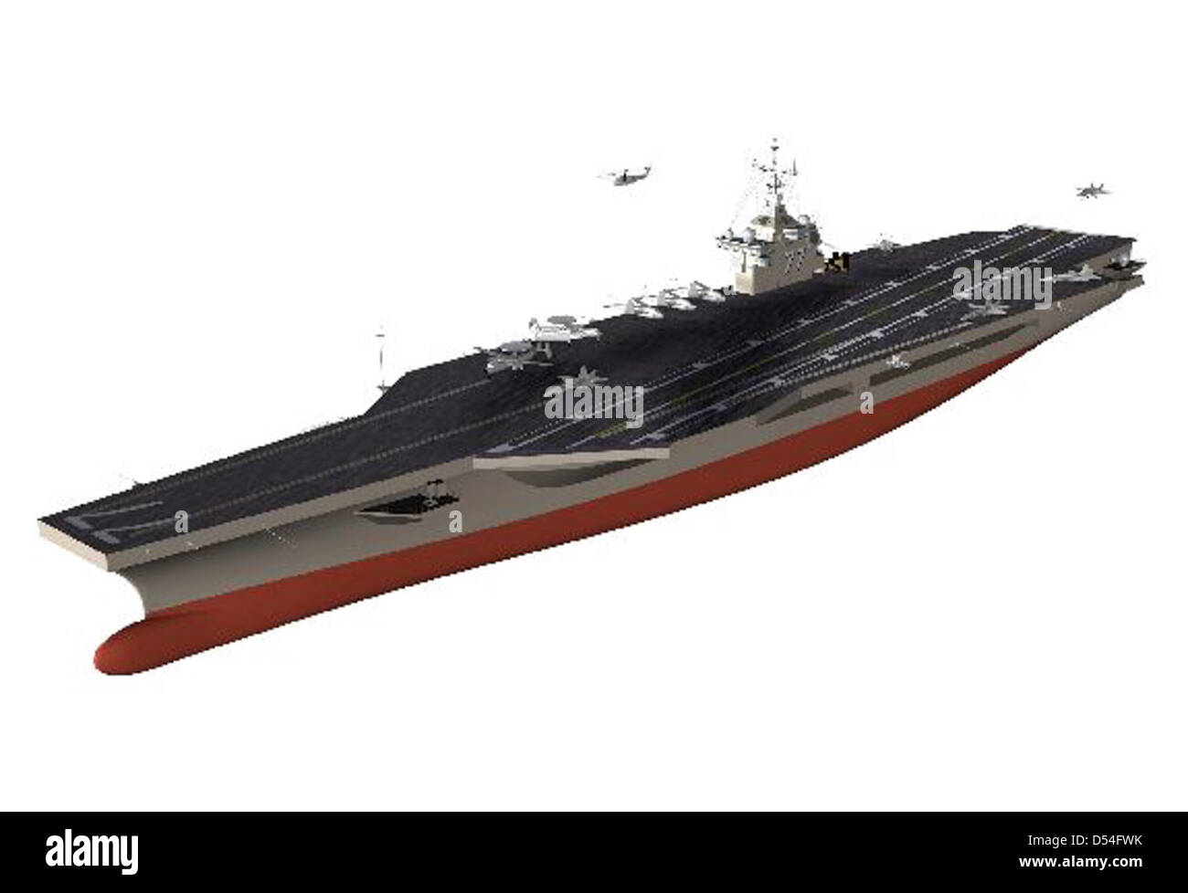USS George H.W. Bush (CVN-77) is a U.S. Navy aircraft carrier commissioned in 2009. It plays a vital role in naval aviation operations, providing air support and strategic capabilities across the globe. Stock Photo