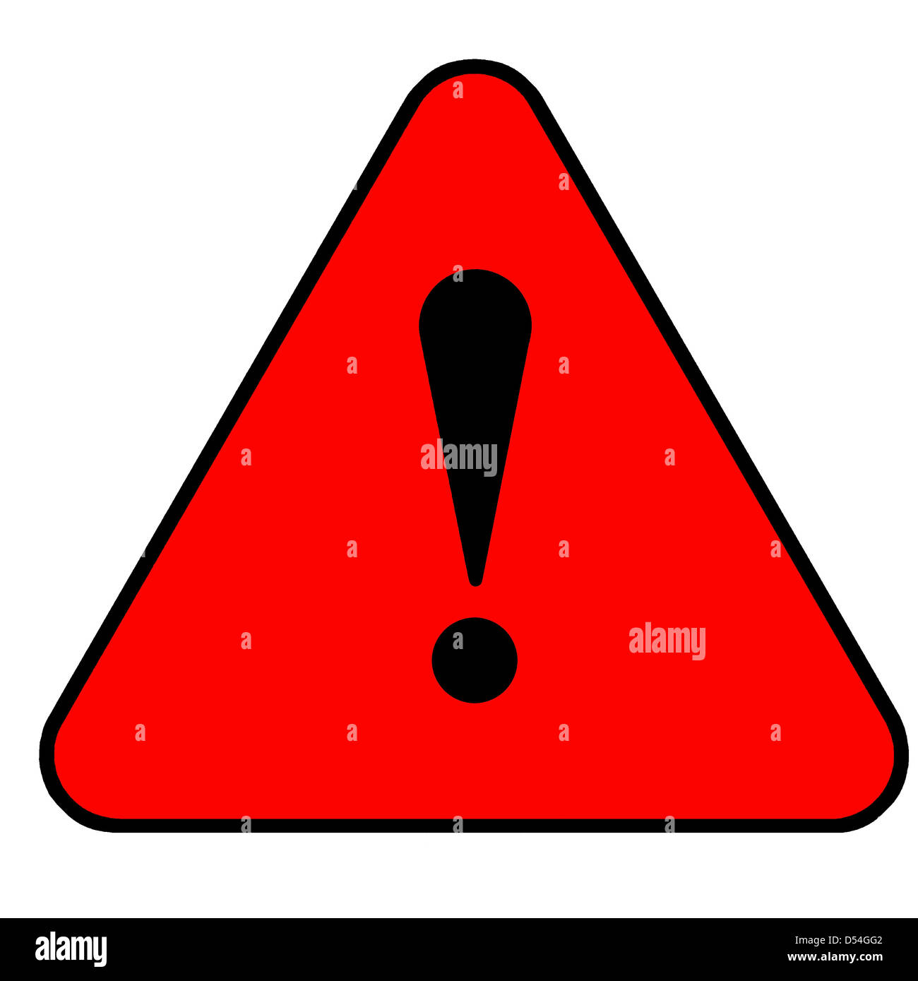 Red warning sign Stock Photo